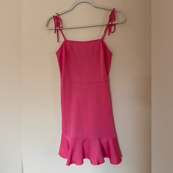 EXPRESS Pink Sleeveless Dress with Ruffle Hem XXS - Picture 1 of 3